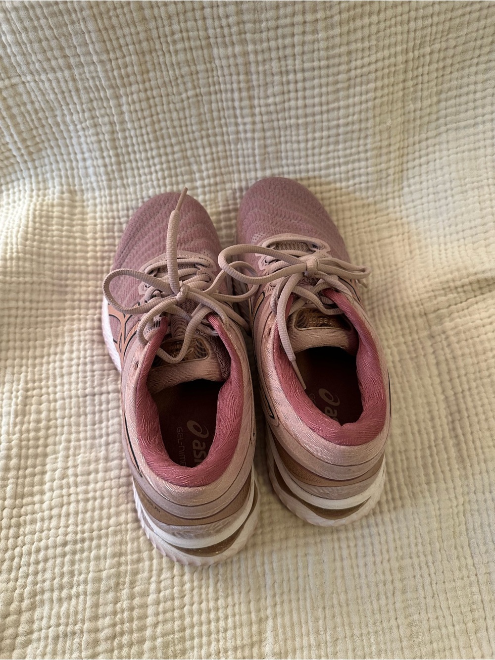 ASICS Women's Dusty Pink Mesh Running Sneakers - Picture 3 of 5